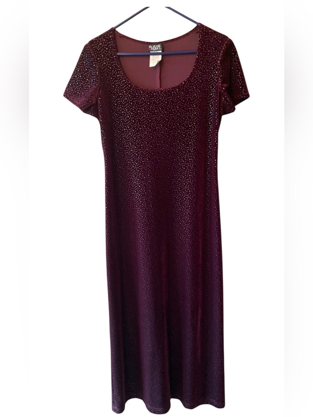 Vtg 90s Y2K Witchy Goth Romantic Maxi Dress Textured Whimsigoth Burgundy M